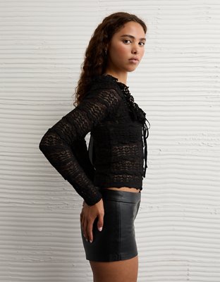 AE Ruffle Neck T-Shirt