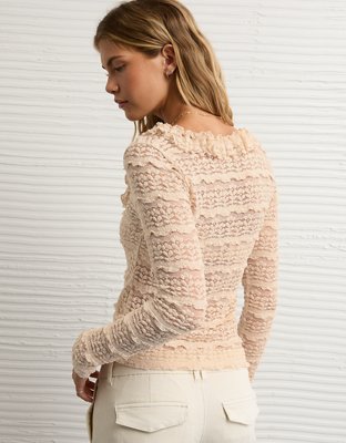 AE Ruffle Neck T-Shirt