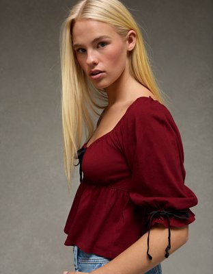 AE Puff Sleeve Babydoll Tee