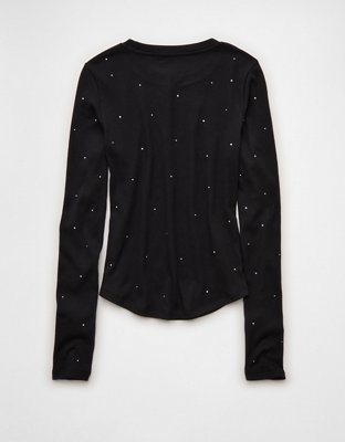 AE Long Sleeve Rhinestone T-Shirt