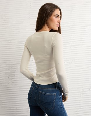 AE Long Sleeve Rhinestone T-Shirt