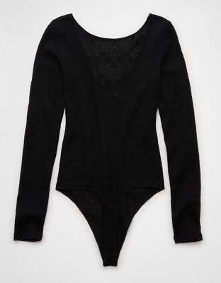 AE Long-Sleeve Lace Bodysuit