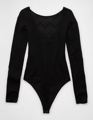 AE Long-Sleeve Lace Bodysuit