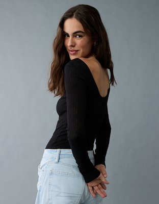AE Long-Sleeve Lace Bodysuit