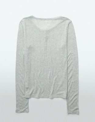 AE Long Sleeve Henley T-Shirt