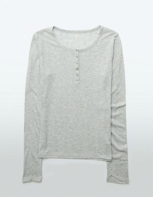 AE Long Sleeve Henley T-Shirt