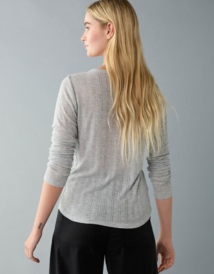 AE Long Sleeve Henley T-Shirt