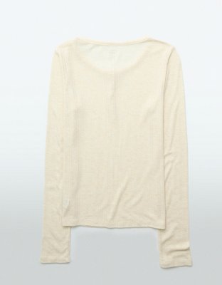 AE Long Sleeve Henley T-Shirt