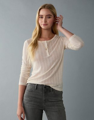 AE Long Sleeve Henley T-Shirt