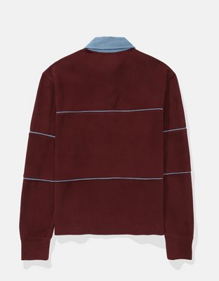 AE Long-Sleeve Oversized Polo Shirt