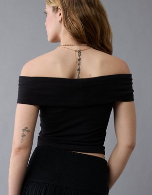 AE Off The Shoulder Foldover Top