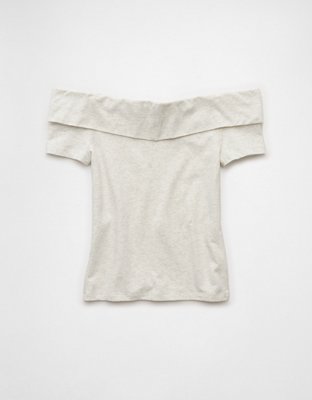 AE Off The Shoulder Foldover Top