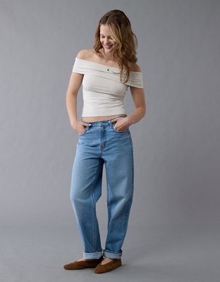 AE Off The Shoulder Foldover Top