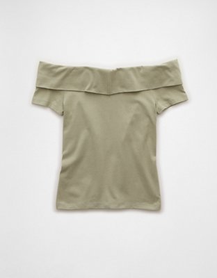 AE Off The Shoulder Foldover Top