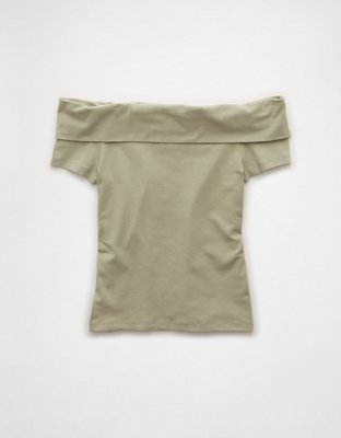 AE Off The Shoulder Foldover Top