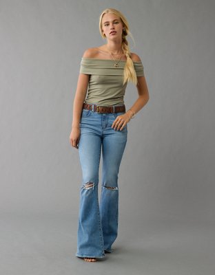 AE Off The Shoulder Foldover Top