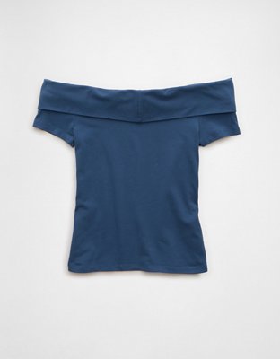AE Off The Shoulder Foldover Top