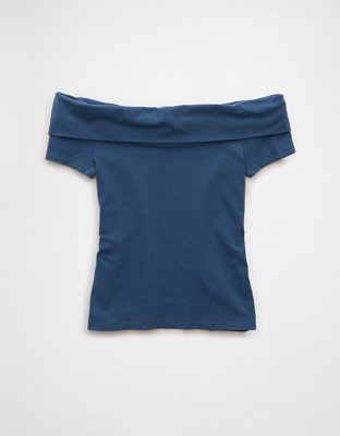 AE Off The Shoulder Foldover Top