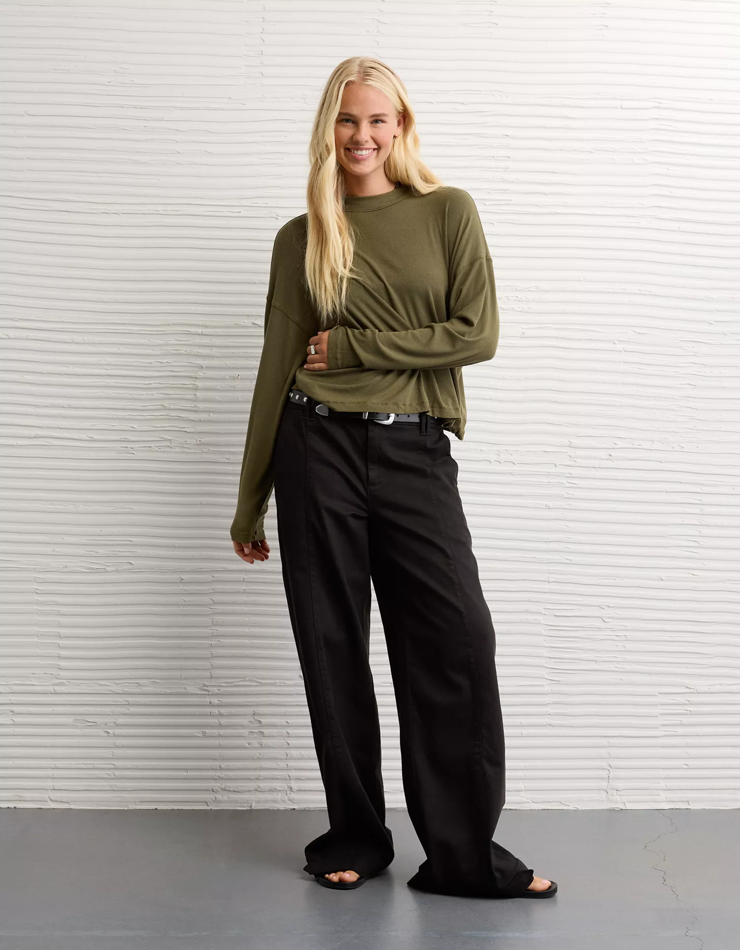 AE Soft & Sexy Long Sleeve Mockneck T-Shirt - thumbnail 7