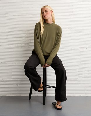 AE Soft & Sexy Long Sleeve Mockneck T-Shirt