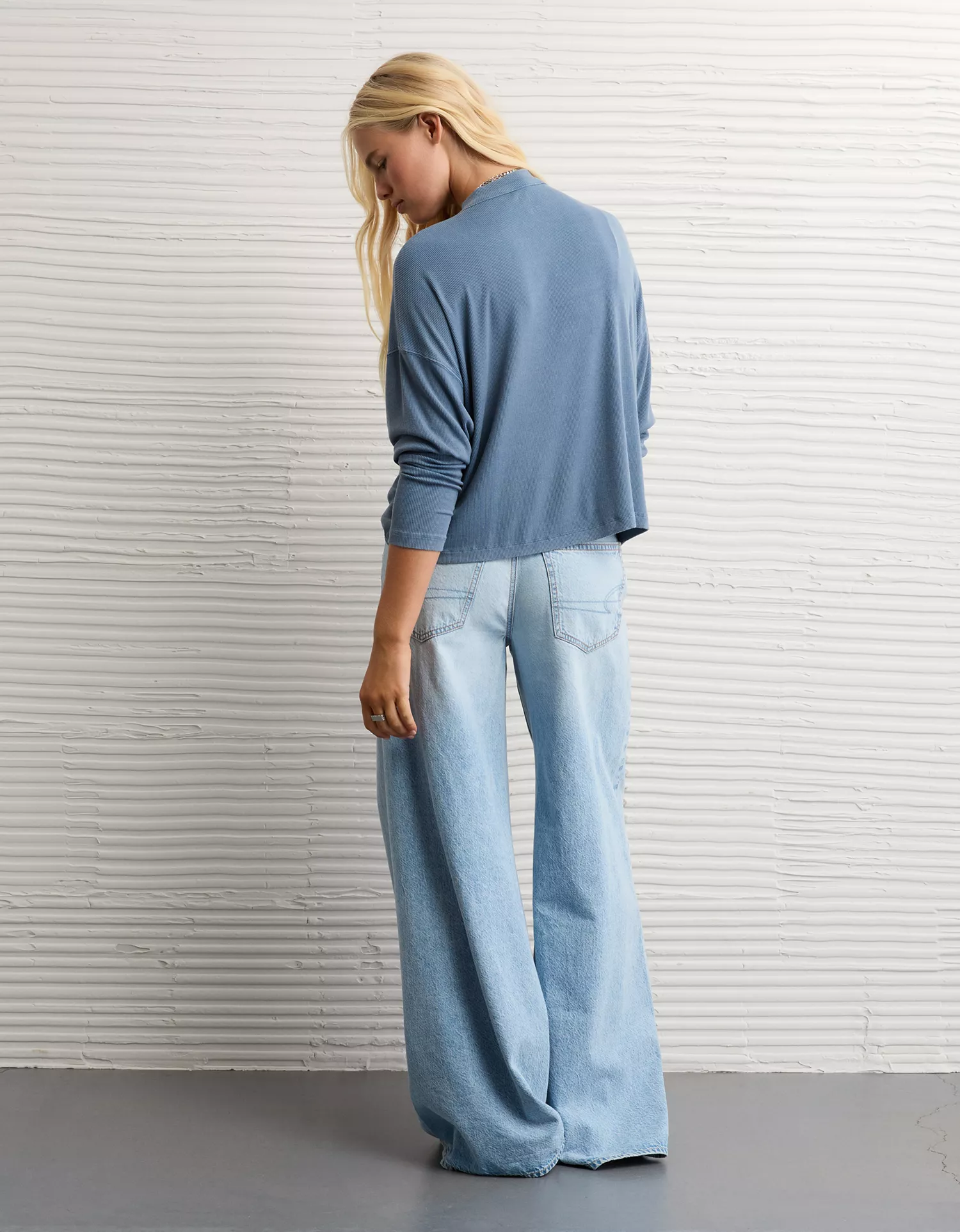 AE Soft & Sexy Long Sleeve Mockneck T-Shirt - thumbnail 2