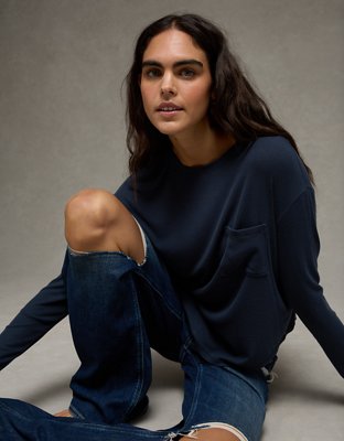 AE Soft & Sexy Long Sleeve Pocket T-Shirt