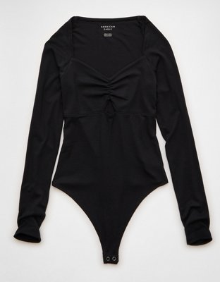 AE Long Sleeve Bow Front Bodysuit