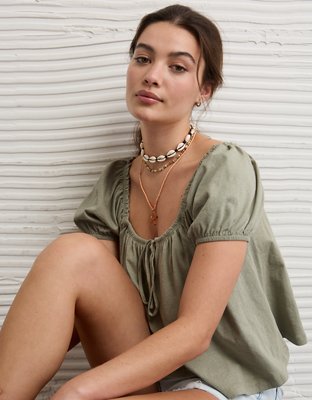 AE Sunchaser Tie-Front T-Shirt