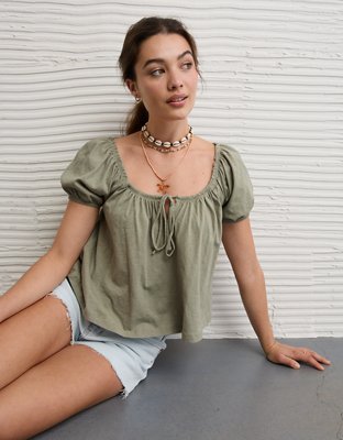 AE Sunchaser Tie-Front T-Shirt