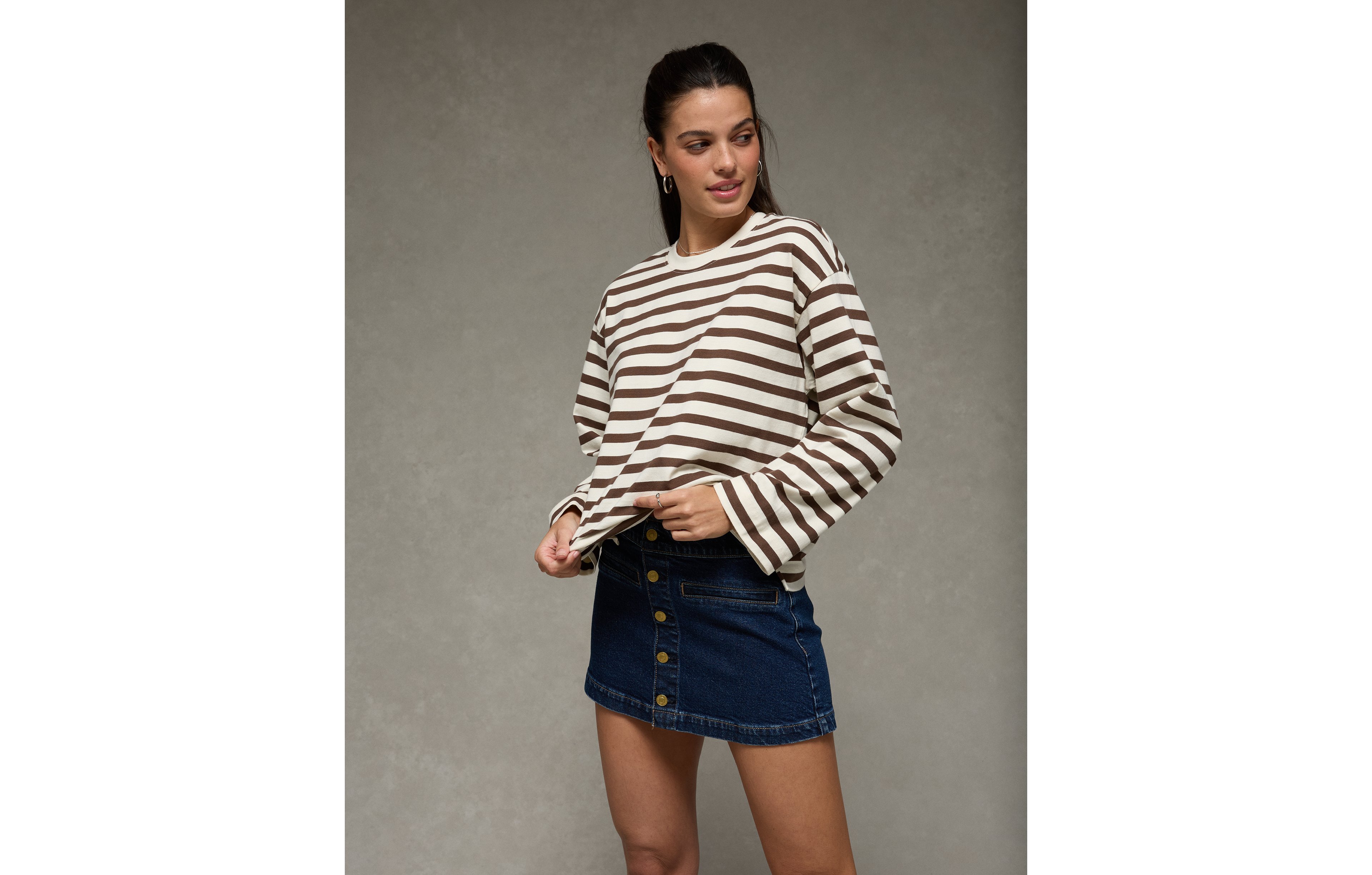 AE Striped Long Sleeve T-Shirt