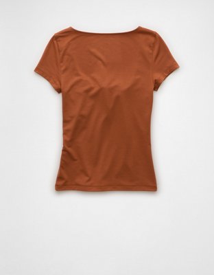 AE Square Neck Hey Baby Tee
