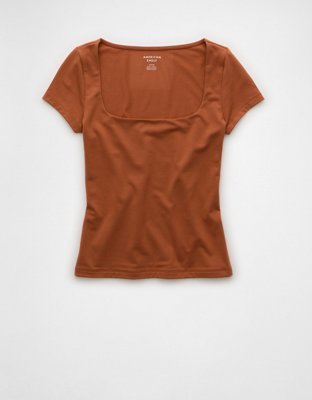 AE Square Neck Hey Baby Tee