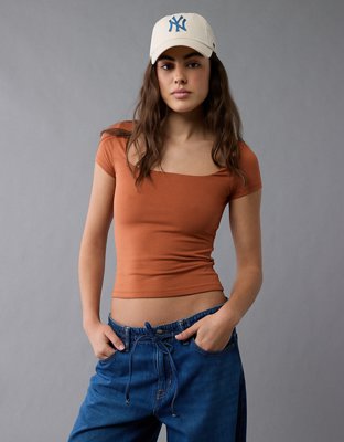 AE Square Neck Hey Baby Tee