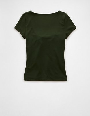AE Square Neck Hey Baby Tee