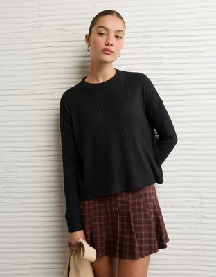 AE Long Sleeve Plush Crew Neck Top