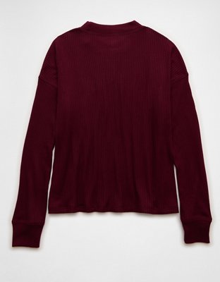 AE Long Sleeve Plush Crew Neck Top
