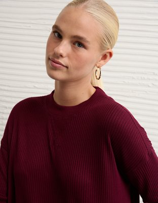 AE Long Sleeve Plush Crew Neck Top