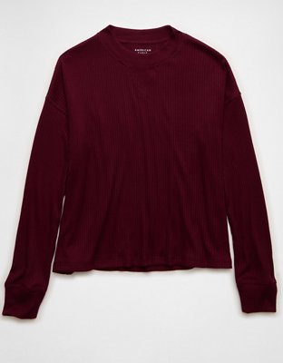 AE Long Sleeve Plush Crew Neck Top