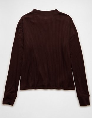 AE Long Sleeve Plush Crew Neck Top