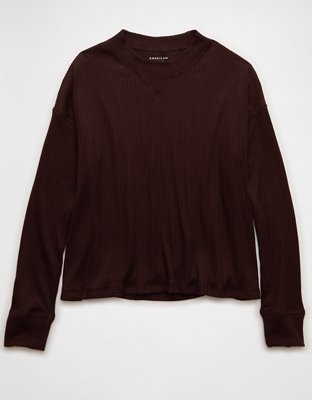 AE Long Sleeve Plush Crew Neck Top