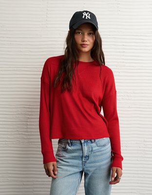 AE Long Sleeve Plush Crew Neck Top