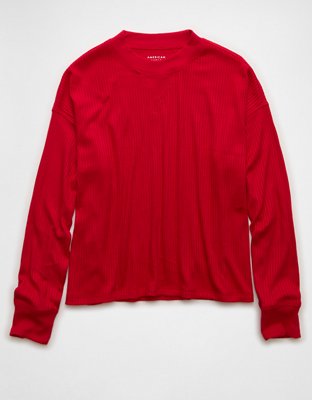AE Long Sleeve Plush Crew Neck Top