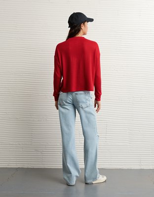 AE Long Sleeve Plush Crew Neck Top