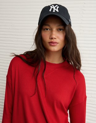 AE Long-Sleeve Waffle Plush Crew Neck Tee