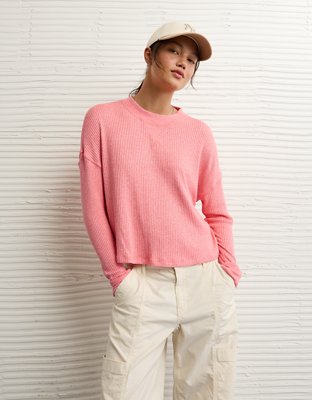 AE Long Sleeve Plush Crew Neck Top
