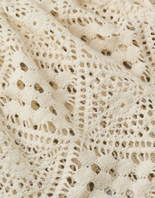 AE Lace Tie-Front Puff Sleeve Tee