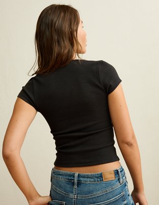AE Square Neck Hey Baby Tee