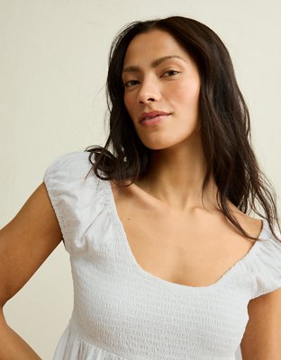 AE Sunchaser Babydoll Ruffle Tee | American Eagle