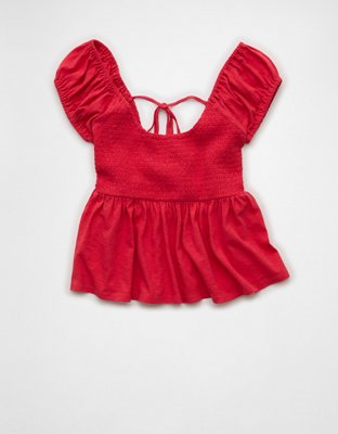 AE Sunchaser Babydoll Ruffle Tee