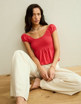 AE Sunchaser Babydoll Ruffle Tee from American Eagle - $34.95